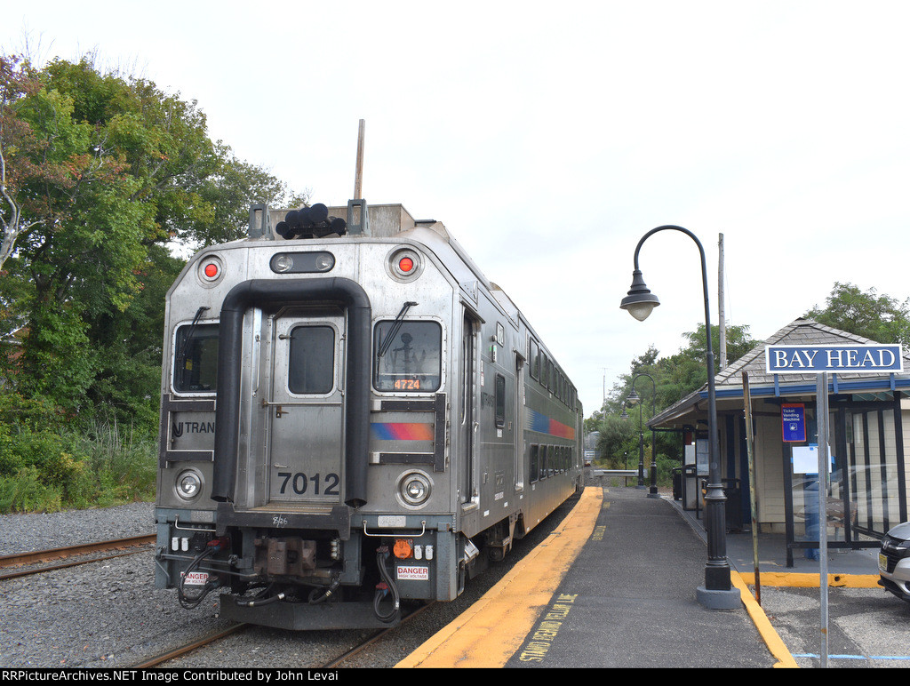 Multilevel Cab Car # 7012 trailing on NJT Train # 4724